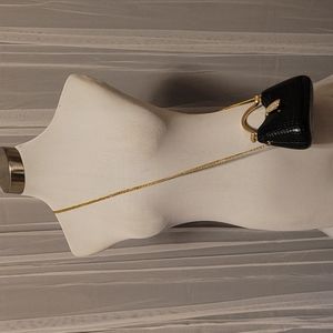 Isabella Adam's Evening Bag With Black Gold Clasp & Rhinestones